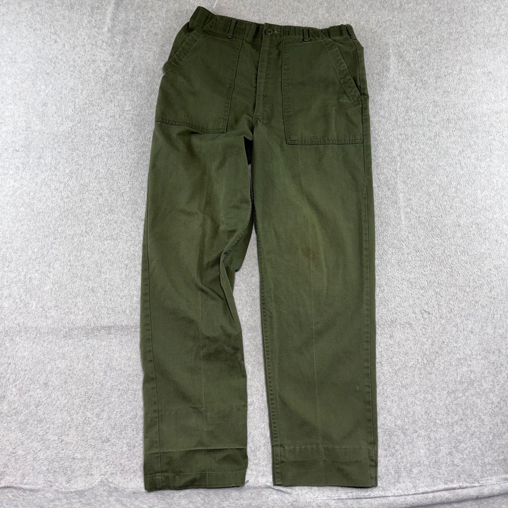 Vintage 80s Military OG 507 Pants Mens 31x30 Green Utility Cargo Trousers